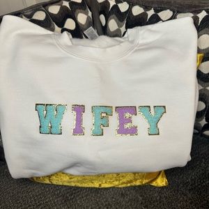 women’s custom wifey sweatshirt